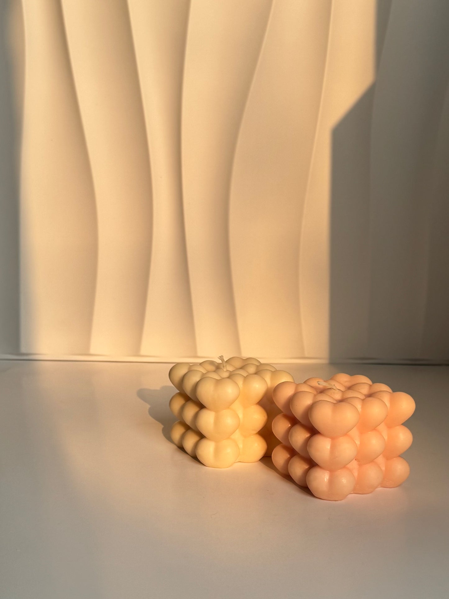 Cubic Hearts Candle